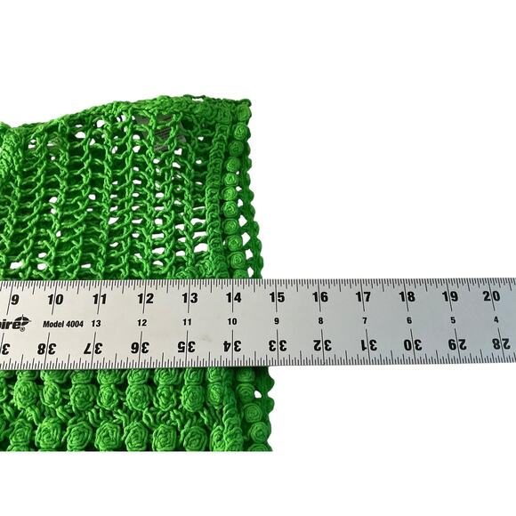 NWT Julia by LoveJ Womens Large Green Beige Crochet Vests Set Boho Sleeveless - Picture 6 of 13